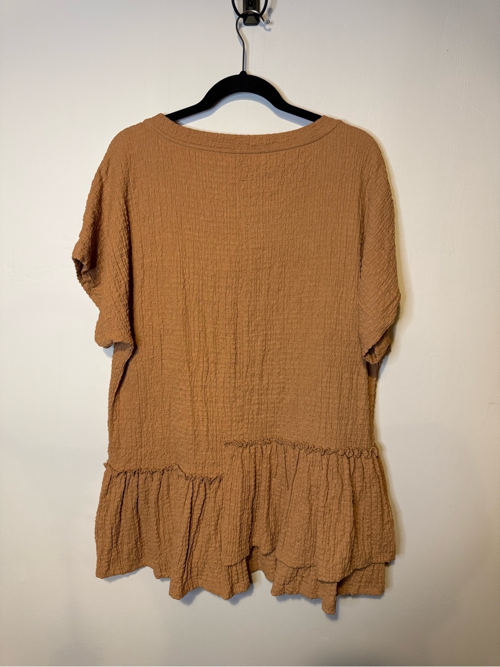 Free People Beach Marni Asymmetrical Ruffle Tunic Dress Lovely Leo Tan Sz Small View 5